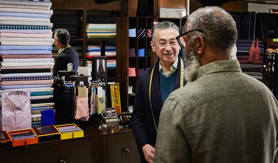 Man with a tailor