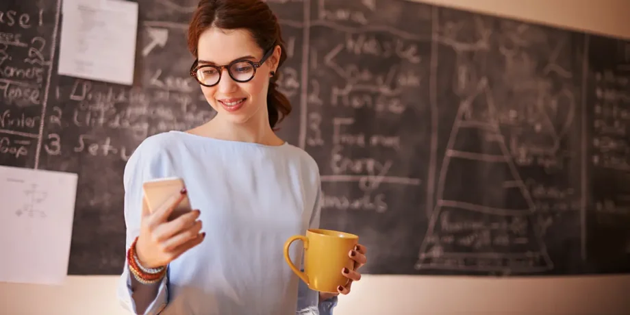 Woman using phone